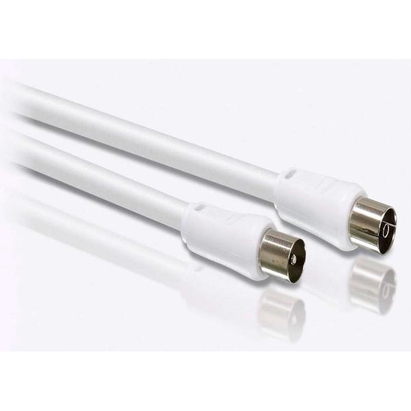 Coax Kabel | Coaxial Kabel | Antenna Kabel | Tv Kabel | Male / Female 25 meter | Wit