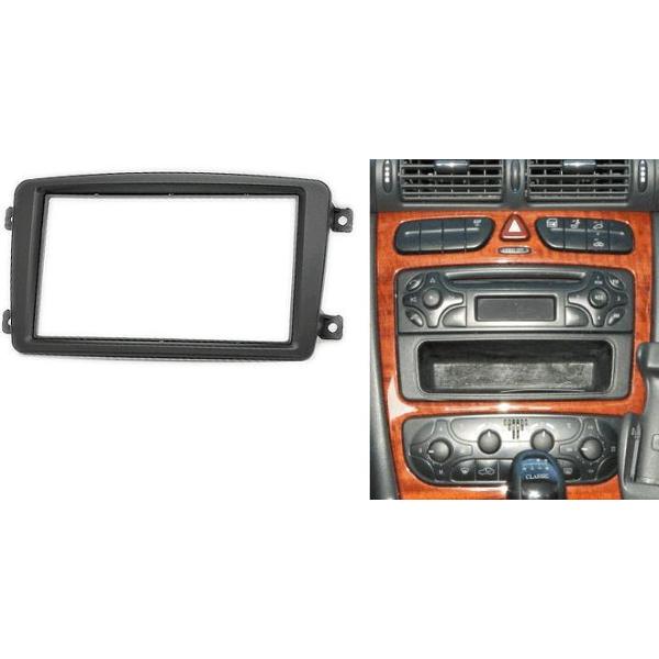 2-DIN MERCEDES-BENZ C-klasse (W203) 2000-2004; CLK-klasse (W209) 2002-2006; G-klasse (W463) 1998-2006; Viano (W639) 2003-2006; Vito (W639) 2003-2006 w/pocket frame Audiovolt 11-459