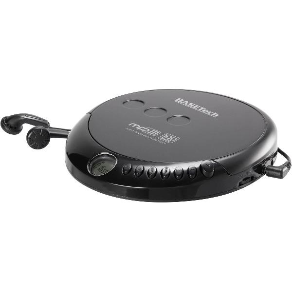 Basetech MPCD-122C Discman CD, CD-R, CD-RW, MP3 Zwart