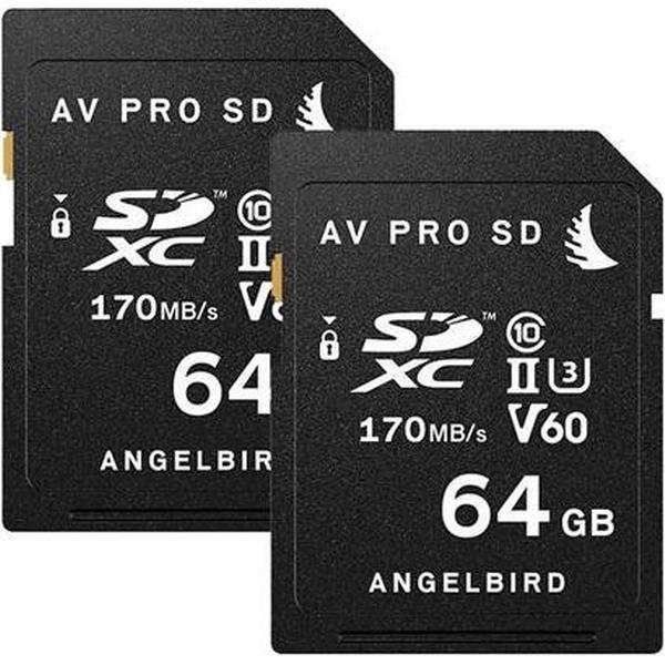 Angelbird AVpro SDXC UHS-II V60 64GB | 2-pack
