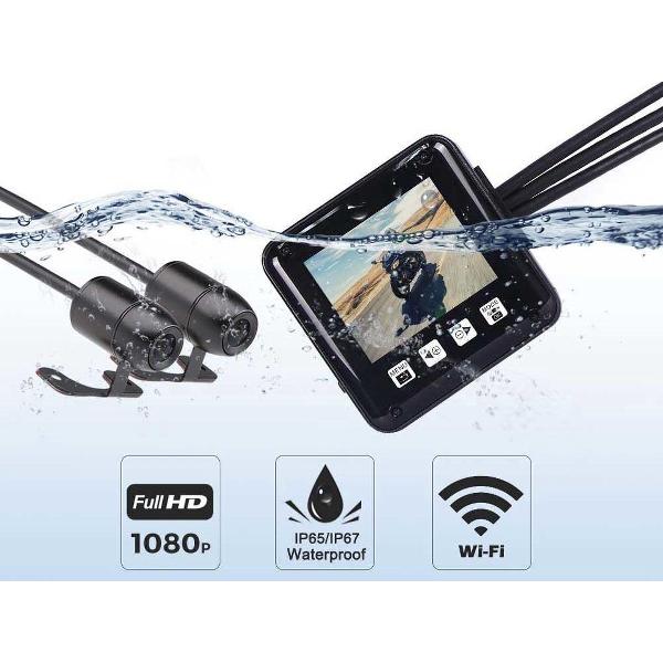 Motocam P6F Wifi 2CH Dual motor dashcam