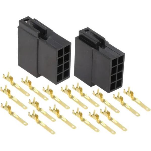 2x ISO Connector Vrouwelijk - Inclusief 16 Mannelijke Pinnen