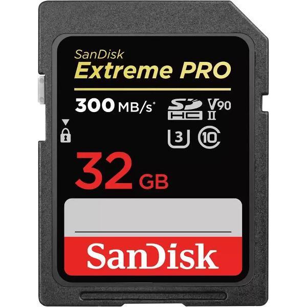 SanDisk SDHC Extreme Pro 32GB (V90/U3/UHS-II/Cl.10/R300/W260)