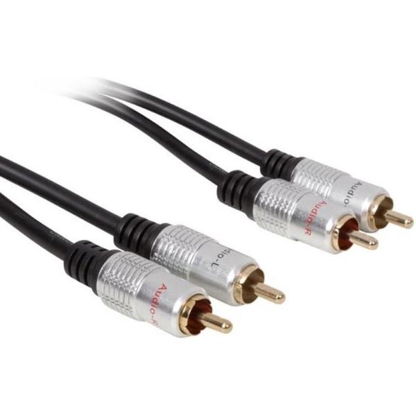 Velleman Audiokabel Rca 75 Cm Koper Zwart