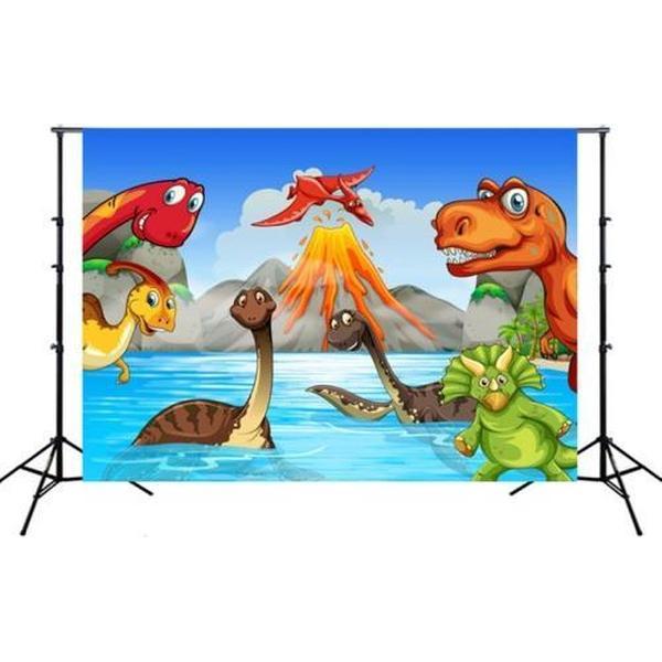 2.1mx 1.5m Dinosaur World Cartoon Fotoshoot Scène Fotografie Achtergronddoek (W103)