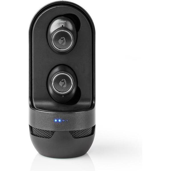 Nedis HPBT6050BK Volledig Draadloze Bluetooth®-oordopjes 4 Uur Afspeeltijd Spraakbediening Aanraakbediening Speaker Charging Case Zwart