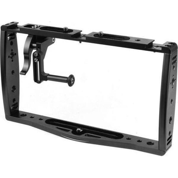 Duiken Dual Handheld Grip Bracket Stabilizer Extension Phone Clamp Camera Rig Cage Underwater Case voor GoPro HERO9 /8 /7, Kleur: Black Bracket + Shutter