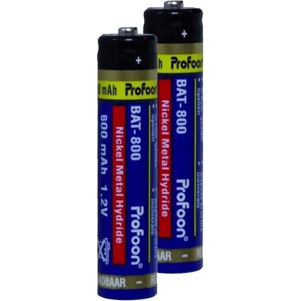 BAT-800 Profoon DECT Rechargeable NiMH AAA Batterij 800 mAh (25 stuks)