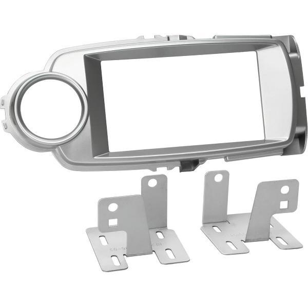2-DIN Paneel Toyota Yaris 2011-2014 Kleur: Zilver
