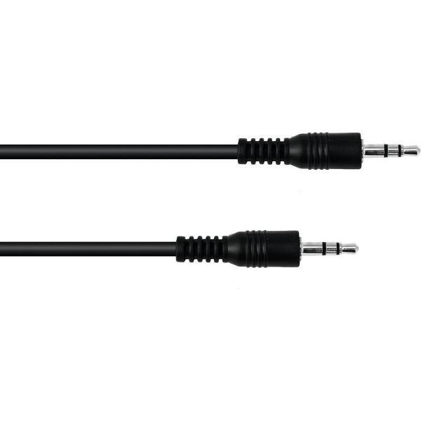 OMNITRONIC jack kabel 3 5 mm - aux kabel - audio kabel 3.5 - jack to jack - stereo 3m bk