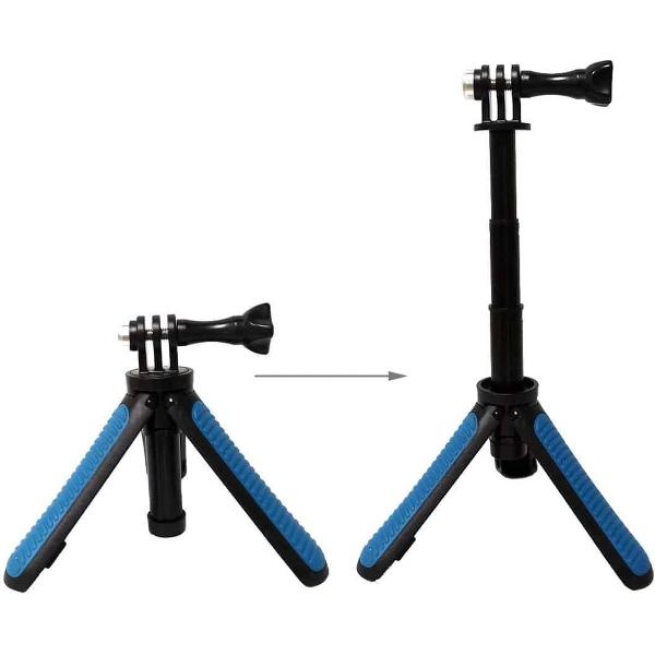 Multifunctionele opvouwbare statiefhouder voor sportcamera's - 12-23 cm - Blauw