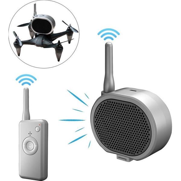 Real-time pager draagbare luidspreker Interferentie-vrije luidspreker voor lange afstand voor drone (donkergrijs)
