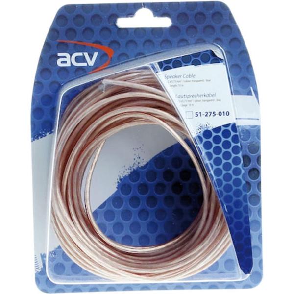 Luidspreker kabel 2 x 0,75 mm transparant blauw 10 Meter