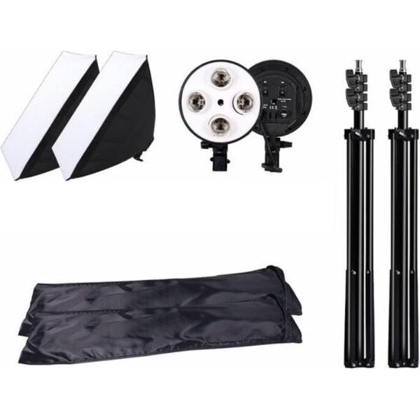 Dexters® Foto Studio Set | Achtergrond Doek | Fotostudio Lampen | Opvouwbaar