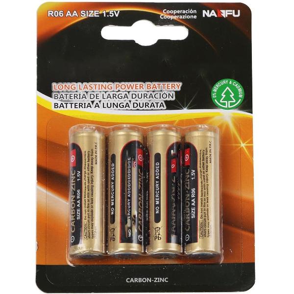 Batterij - Aigi Azo - AA/LR06 - 1.5V - Alkaline Batterijen - 4 Stuks - BSE