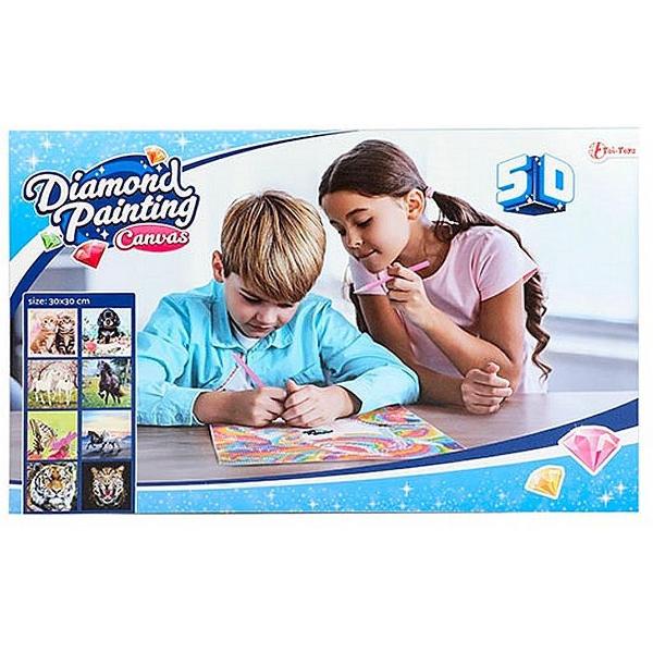 Diamond Painting op Gespannen Canvas 30x30cm Assorti