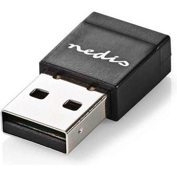 Nedis WSNWM600BK Dongle En Antenne Voor Draadloos Netwerk Ac600 Dual Band Zwart