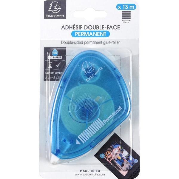 6x Dubbelzijdige lijmroller voor foto - permanent - lengte 13m, Turkoois