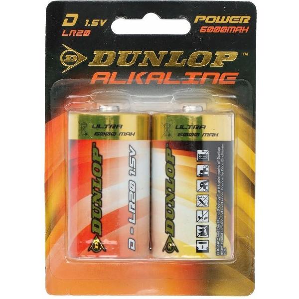 4x Dunlop alkaline D batterijen - LR40 - alkaline - batterijen / accu
