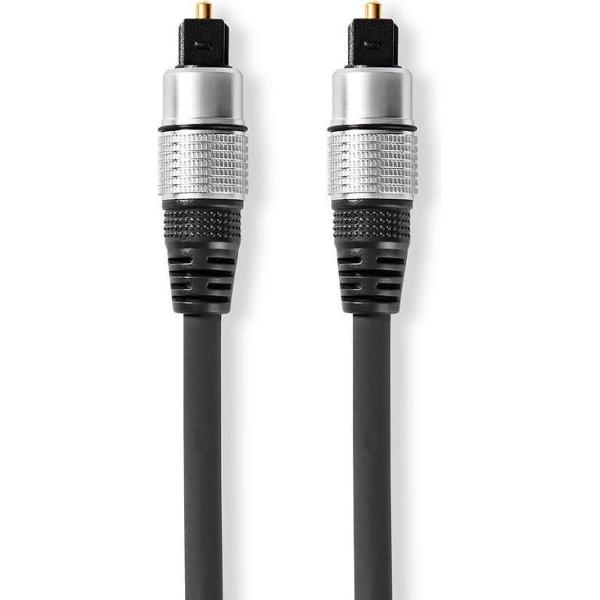 Nedis - Nedis CAGC25000AT15 Optische Audiokabel Toslink Male - Toslink Male 1,50 M Antraciet - Altijd Garantie