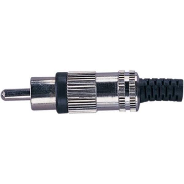 Electrovision Tulp (m) audio/video connector - tot 6mm - metaal/plastic / zwart