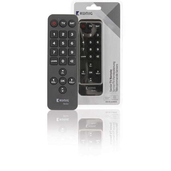 König KN-RCSENIOR afstandsbediening IR Draadloos TV Drukknopen