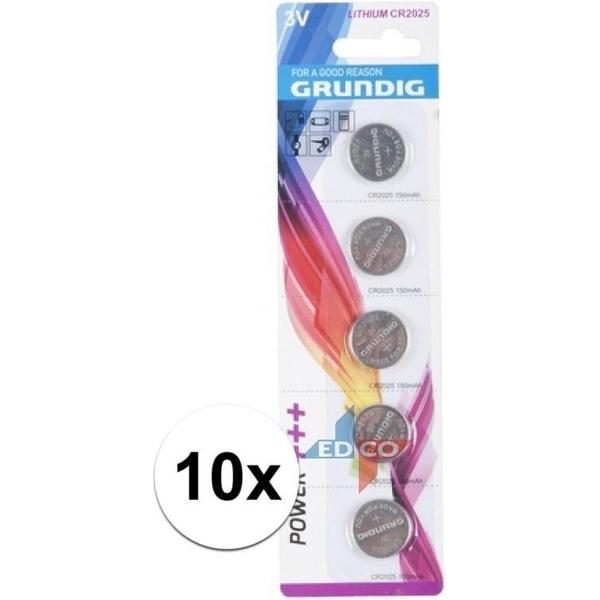 Grundig CR2025 Knoopcel batterijen - 10 stuks