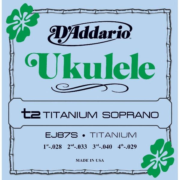 Ukulele snaren EJ87S Sopran Titanium 28-33-40-29