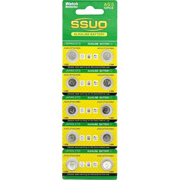 AG5 Knoopcel Batterij 10x - batterijen voor Horloges