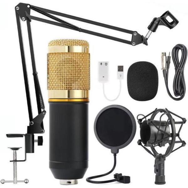 9 in 1 set Bm800 Microfoon Studio Condensator Mikrofon Mic Ktv Radio Zingen Computer Tiktok