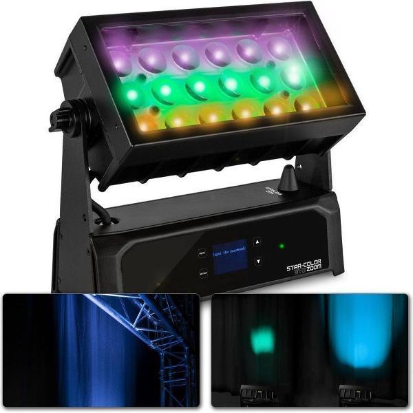 LED Wall wash - BeamZ Star-Color 270Z wall washer IP65 met zoom en 18x 15W LED's (RGBW)