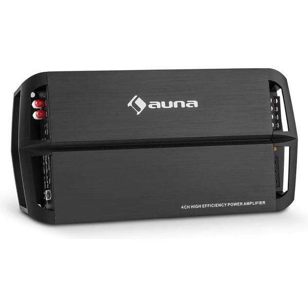 auna AMP490BK 4-kanaals autoversterker 360W klasse A/B versterker afstandsbediening