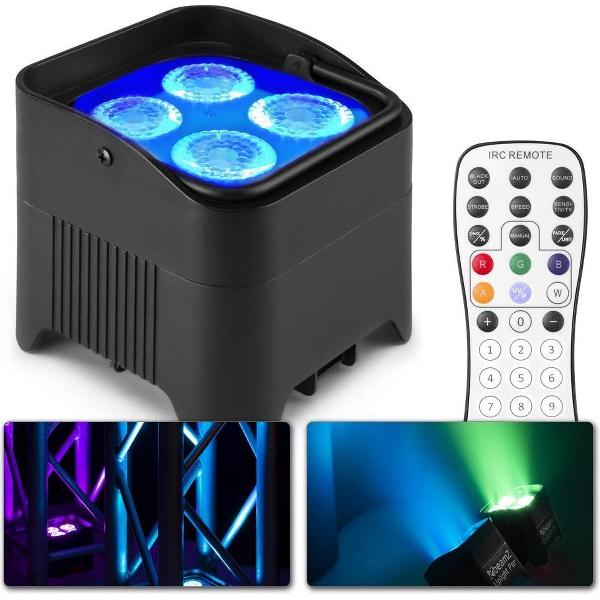 BeamZ BBP94W accu Uplight met 4x 12W LED's en draadloze DMX
