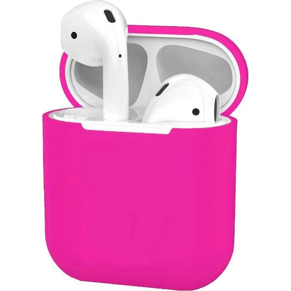 Siliconen Hoes voor Apple AirPods 2 Case Ultra Dun Hoes - Donker Roze
