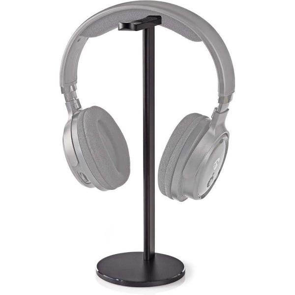 Nedis Standaard voor Koptelefoon | Aluminium Ontwerp | Antislipvoetjes | 98 x 276 mm | Zwart