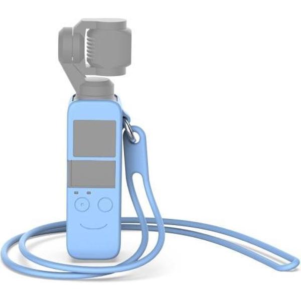 Body siliconen beschermhoes met 38 cm siliconen nekband voor DJI OSMO Pocket (hemelsblauw)