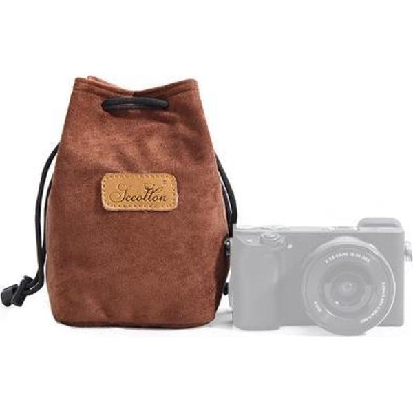 SCCOTTON Liner Schokbestendige digitale bescherming Draagbare SLR-lenstas Micro-enkele cameratas Vierkant Bruin S