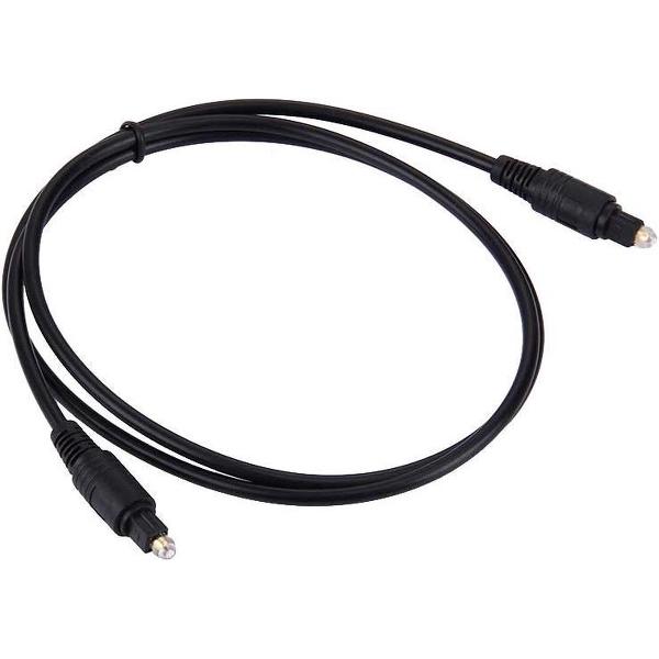 Digitale audio optische vezel Toslink-kabel, kabellengte: 1 m, buitendiameter: 4.0 mm (verguld)