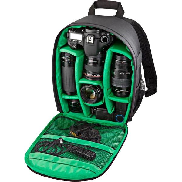 INDEPMAN DL-B012 draagbare buitensporten rugzak cameratas voor GoPro, SJCAM, Nikon, Canon, Xiaomi Xiaoyi YI, maat: 27,5 * 12,5 * 34 cm (groen)