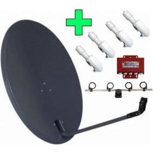 Blueqon 4 Satellieten Schotel Antenne Set