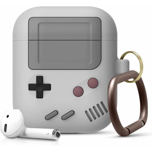 Game Console Case Cover Voor Airpods - Siliconen Grijs | Watchbands-shop.nl