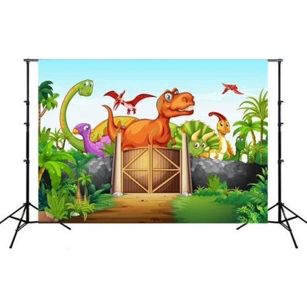 2.1mx 1.5m Dinosaur World Cartoon Fotoshoot Scene Photography Achtergronddoek (W104)