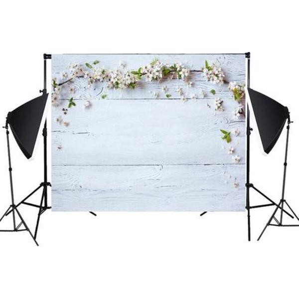 1,25 mx 0,8 m houtnerf bloemtak prop 3D simulatie fotografie achtergrond doek (MB30)