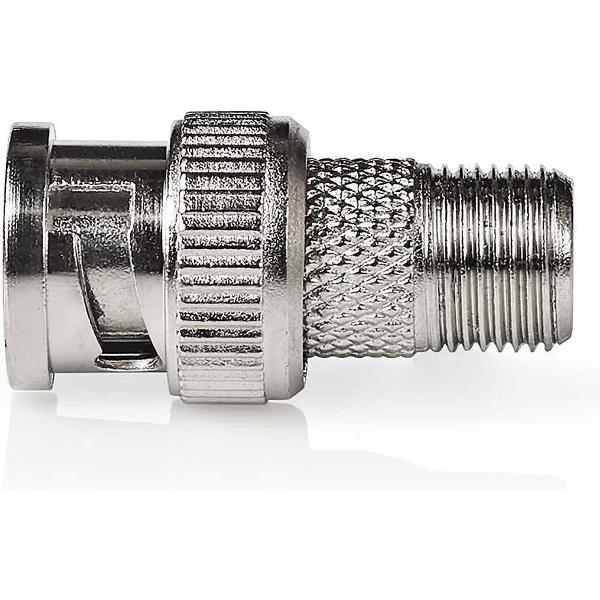 Nedis CSGP41967ME Coax-adapter F Bnc Male - F-connector Female Zilver