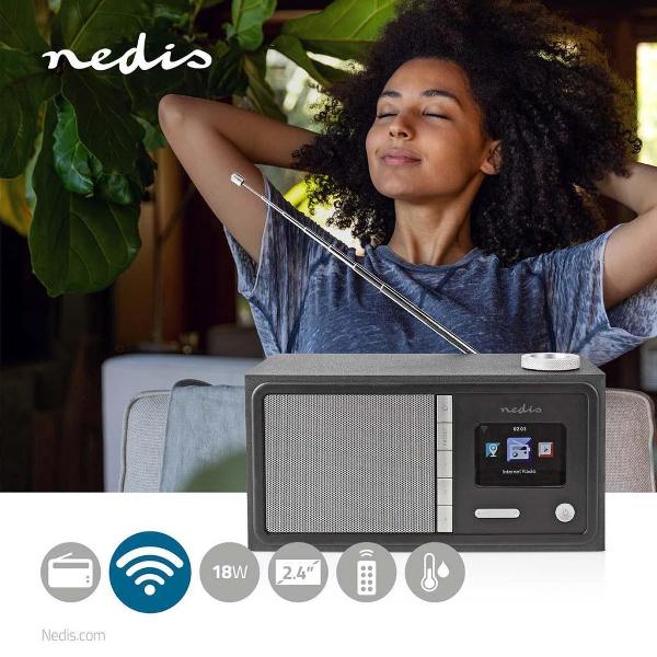 Nedis RDIN3000BK Internetradio 18 W Fm Bluetooth® Afstandsbediening Zwart
