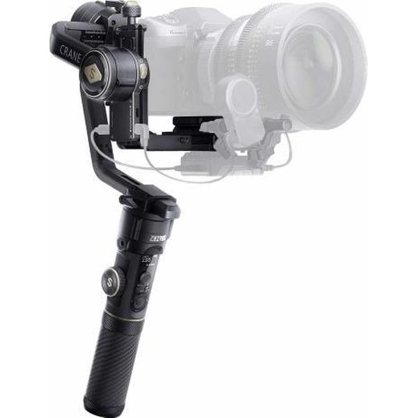 ZHIYUN YSZY017 CRANE 2S 3-assige handheld gimbal bluetooth camerastabilisator met statief + snelkoppelingsplaat voor DSLR-camera, belasting: 500 g (zwart)