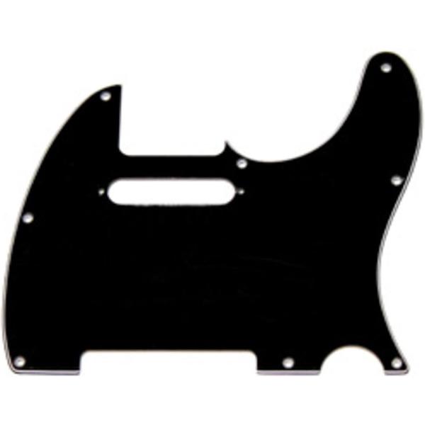 Modern Style Pickguard Tele zwart 3-ply 8-Hole