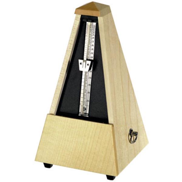 M 807 A metronoom Pyramide Ahorn seidemat houtbehuizing