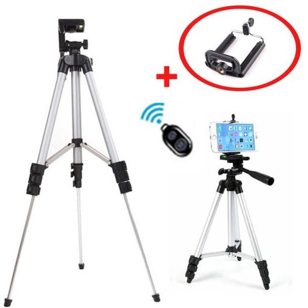 Large Smartphone / iPhone Tripod Statief INCLUSIEF BLUETOOTH SHUTTER - Universeel