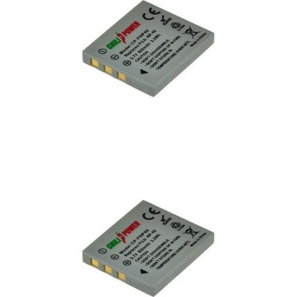 ChiliPower Fuji NP-40 camera batterij - 2 stuks verpakking